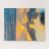 Ocean Sunrise, Verse aus Psalm 118:24 Puzzle (Horizontal)