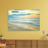 Ocean Sunset 0735 Art Canvas Print Leinwanddruck (Insitu (Wohnzimmer))