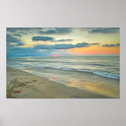 Ocean Sunset 0735 Art Print Poster (Vorne)