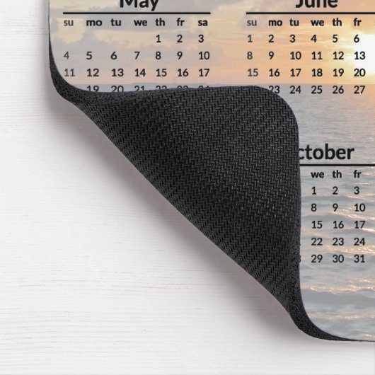 Ocean Sunset 2025 Calendar Mousepad (Ecke)