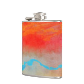 Ocean Sunset Abstrakt Flachmann (Links)