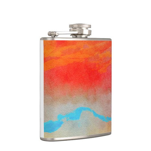 Ocean Sunset Abstrakt Flachmann (Rechts)