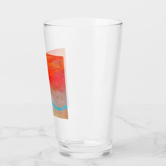Ocean Sunset Abstrakt Glas (Links)