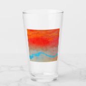 Ocean Sunset Abstrakt Glas (Vorderseite)