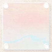 Ocean Sunset Abstrakt Glasuntersetzer (Rückseite)