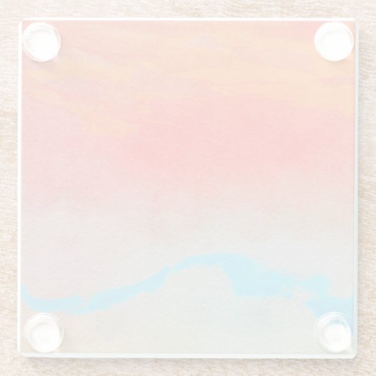 Ocean Sunset Abstrakt Glasuntersetzer (Rückseite)