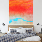Ocean Sunset Abstrakt Leinwanddruck (Insitu (Schlafzimmer))
