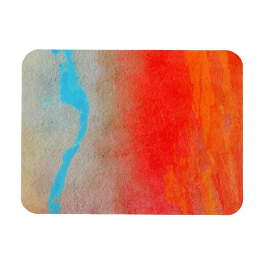 Ocean Sunset Abstrakt Magnet (Horizontal)