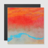 Ocean Sunset Abstrakt Magnetkarte (Vorne/Hinten)