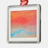 Ocean Sunset Abstrakt Ornament Aus Metall (Links)