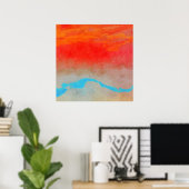 Ocean Sunset Abstrakt Poster (Heimbüro)