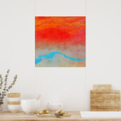 Ocean Sunset Abstrakt Poster (Küche)