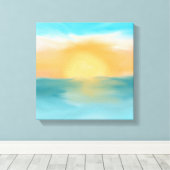 Ocean Sunset Abstrakt Wall Leinwand Wohngestaltung (Insitu (Holzboden))