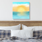 Ocean Sunset Abstrakt Wall Leinwand Wohngestaltung (Insitu (Schlafzimmer))