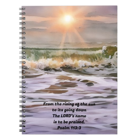 Ocean Sunset Art Bible Journal Notizblock (Vorderseite)