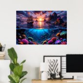 Ocean Sunset Art Poster (Heimbüro)
