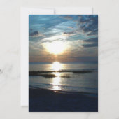 Ocean Sunset at Dusk Wedding Einladung (Rückseite)