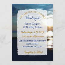 Ocean Sunset at Dusk Wedding