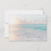 Ocean Sunset Beach Hochzeitsbild RSVP Karte (Rückseite)