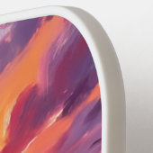 Ocean Sunset Beach Waves Wasserfarbe Pickleball Schläger (Linke Seite)