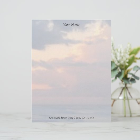 Ocean Sunset, Briefbogen (Stehend Vorderseite)