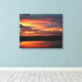 Ocean Sunset Canvas Print Leinwanddruck (Insitu (Holzboden))