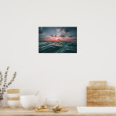 Ocean Sunset Custom Poster (Küche)