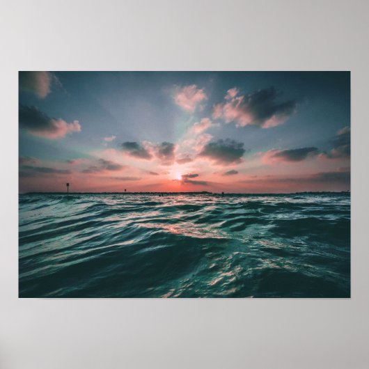 Ocean Sunset Custom Poster (Vorne)