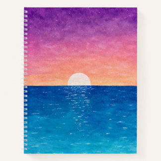 Ocean Sunset Design Notebook Notizblock