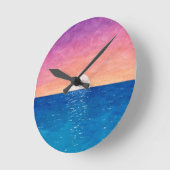 Ocean Sunset Design Wall Clock Runde Wanduhr (Winkel)