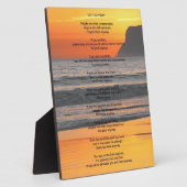 Ocean Sunset "Do it Anyway" Fotoplatte (Seite)