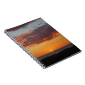 Ocean Sunset Foto Bright Orange Abend Sky Notizblock (Rechte Seite)