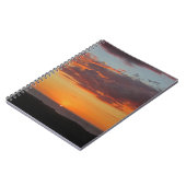 Ocean Sunset Foto Bright Orange Abend Sky Notizblock (Linke Seite)