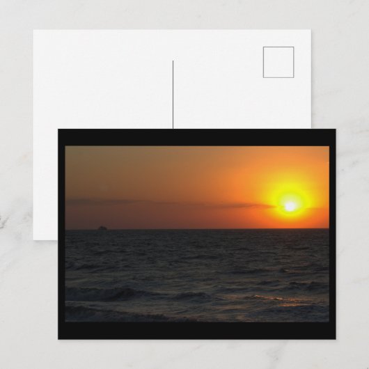 Ocean Sunset Foto Postkarte (Vorne/Hinten)