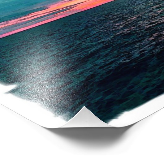 Ocean Sunset Fotodruck (Ecke)