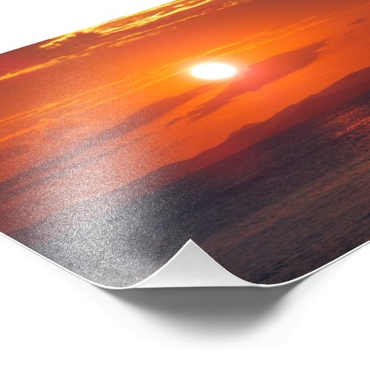Ocean Sunset Fotodruck (Ecke)
