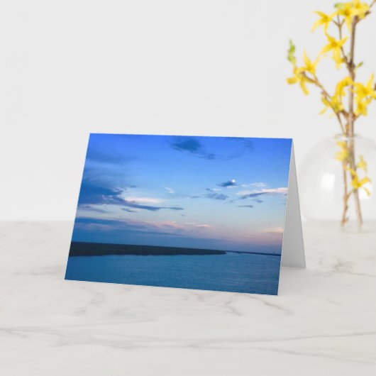 Ocean Sunset Gruß Karte (Gelbe Blume)