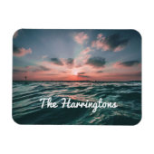 Ocean Sunset individuelle Name Magnet (Horizontal)