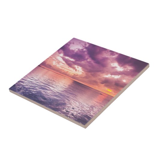 Ocean Sunset Inspiration Fliese (Seite)
