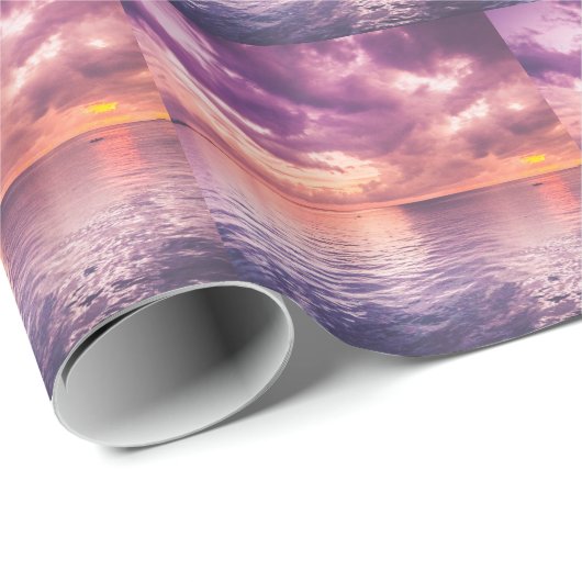 Ocean Sunset Inspiration Geschenkpapier (Rolleneckpunkt)