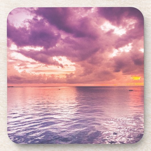 Ocean Sunset Inspiration Getränkeuntersetzer (Vorderseite)