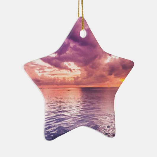 Ocean Sunset Inspiration Keramik Ornament (Rechts)