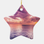 Ocean Sunset Inspiration Keramik Ornament (Vorne)