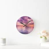 Ocean Sunset Inspiration Runde Wanduhr (Zuhause)