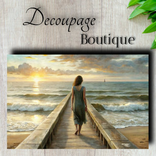 Ocean Sunset Journey Decoupage Seidenpapier