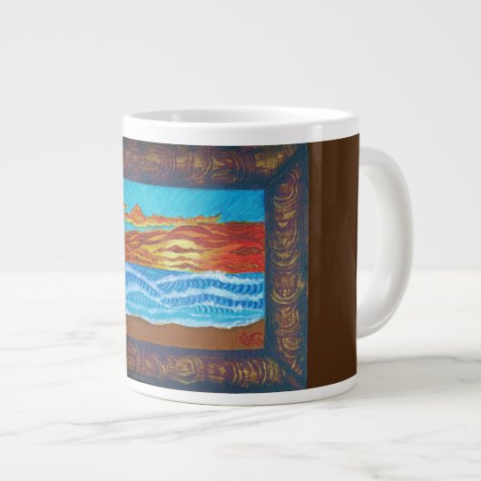 Ocean Sunset Jumbo-Tasse (Vorderseite Rechts)