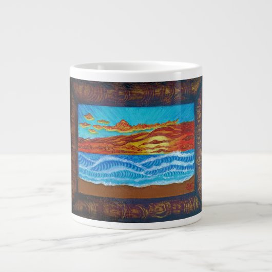Ocean Sunset Jumbo-Tasse (Vorderseite)