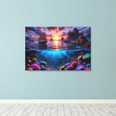 Ocean Sunset Leinwand Art (Insitu (Holzboden))