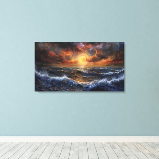 Ocean Sunset Leinwand Art (Insitu (Holzboden))
