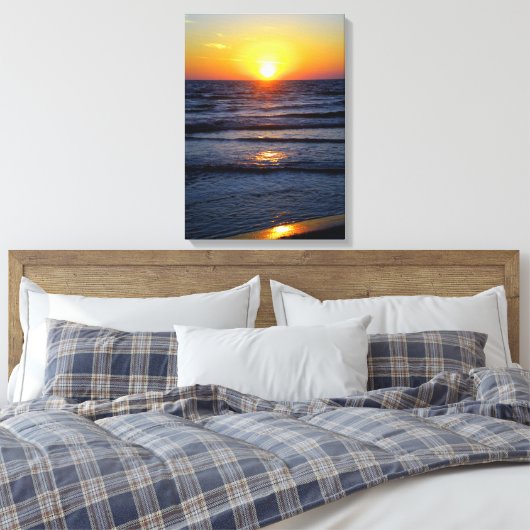 Ocean Sunset Leinwanddruck (Insitu (Schlafzimmer))